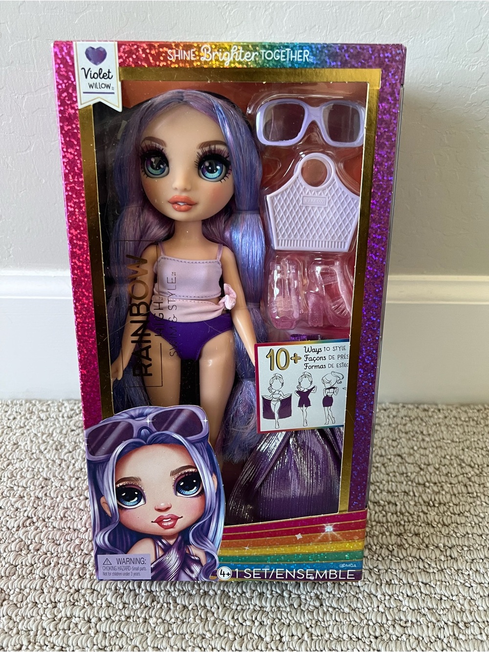 Rainbow High Swim & Style Violet fashion doll 2024 NIB $20